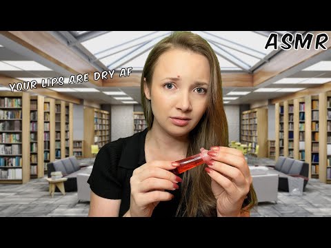 ASMR Toxic Friend does your makeup in the library before class (Rude ROLEPLAY)