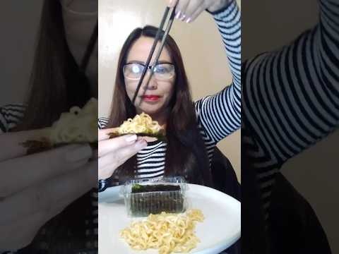 NOODLES SUSHI #shortsfeed #food #eatingshow #viral #mukbang #everyone #eating #asmr #foodie