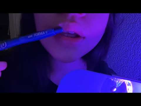 ASMR ~playing truth or drink with your unhinged bestie rp (with pen biting and whispers) 🥃📝