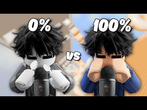 Roblox ASMR ~ 0% vs 100% SENSITIVITY 👄💤