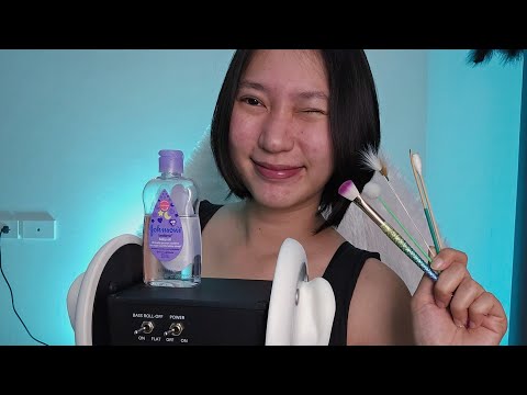 ASMR Ear Cleaning & Oil Massage แคะหู นวดหูด้วยน้ำมัน กระซิบกลางสายฝน ⛈️