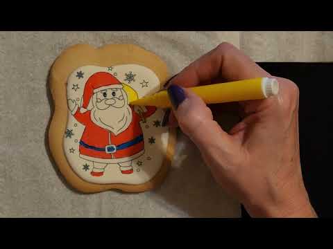 ASMR | Coloring Christmas Cookies 2022 (Whisper)