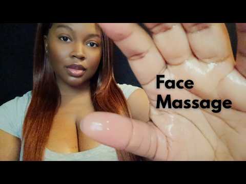 ASMR Face Massage (with Oil & Finger Fluttering)