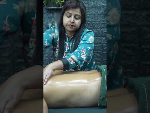 Lady Barber Chaitali's Magic Touch For Oily Back Body Massage ASMR #shorts