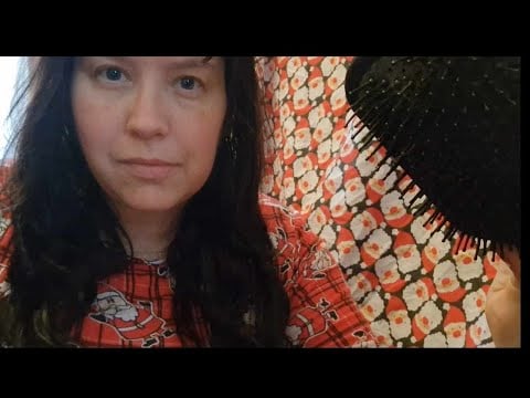 ASMR Doing your hair for Christmas ....  Safe & Comforting ... Relaxing.. Sleep inducing #asmr