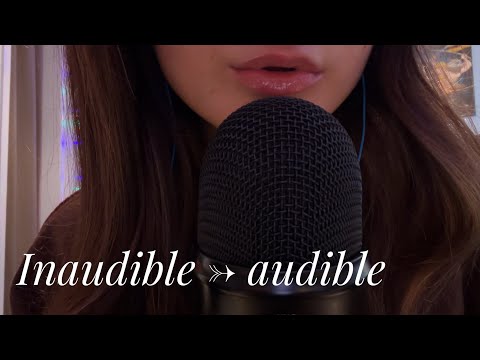 ASMR Inaudible To Audible Trigger Words ⭐️ (Mouth Sounds)