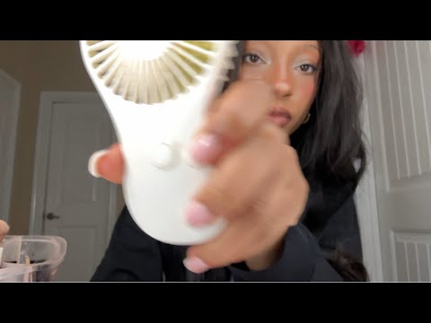 Doing your makeup and chatting