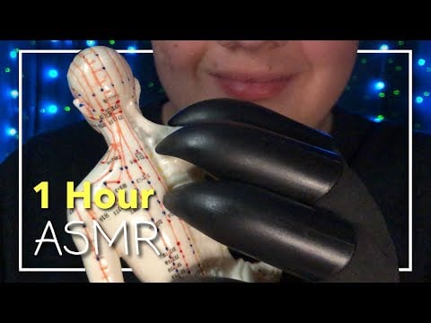 ASMR 1 Hour Acupuncture Doll Tapping & Scratching! (No Talking)