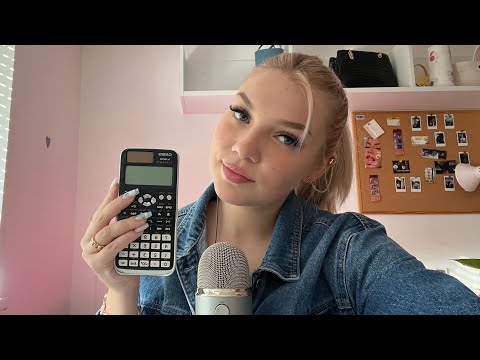 calculator ASMR + mouth sounds