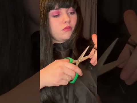 Haircut with kitchen scissors ✂️ ASMR