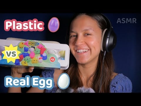 ASMR | a Real Egg vs a Plastic Egg! A competition for the ages...