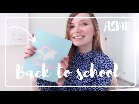 ASMR SUOMI - Back To School 💙 Koulutarvikkeiden esittely - Stationery asmr