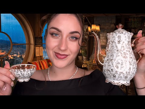 ASMR deutsch Liebevolle Beratung in der Teestube bei Regen und Kamin | Tea Shop Roleplay