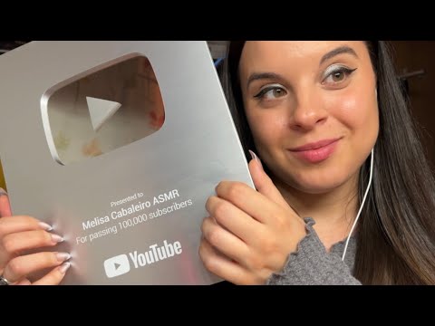 ASMR con la placa de los 100k 🥹 tapping, susurros, sonidos relajantes…💕