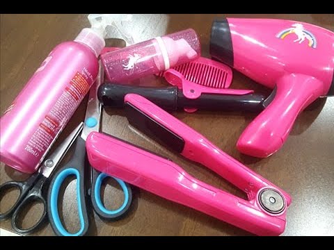 ASMR hair salon (whispered) - haircut, spray, straighten, curling