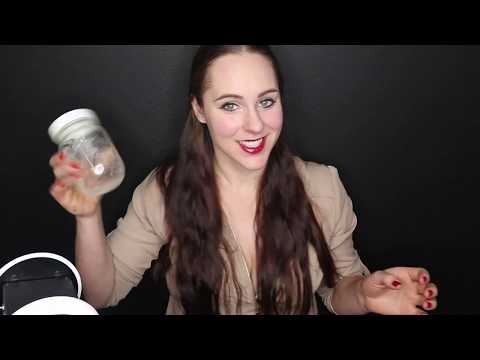 ASMR Shaking and tapping mason jar water