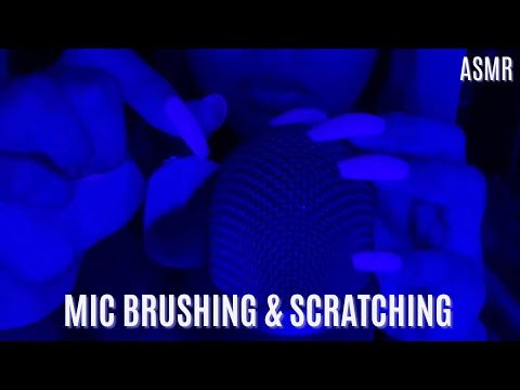 ASMR Mic Brushing and Mic Scratching with Long Nails (No Talking) ~ Looped