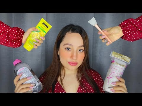 LIMPIEZA FACIAL PROFUNDA PARA DORMIR - ROLEPLAY ASMR