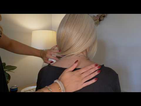 ASMR Real person back scratching, brushing, personal attention