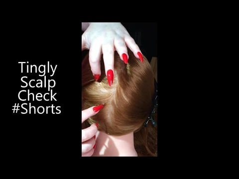 ASMR Tingly Scalp Check with Long Nails (NO TALKING) #Shorts