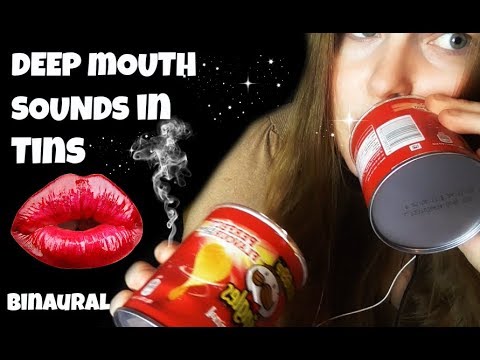 ASMR Deep Wet Mouth Sounds, Tapping, Mics In Pringle Cans, Binaural.