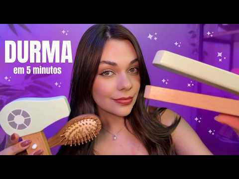 ASMR: Mexendo No Seu Cabelo Até Você Dormir 😴 (escova, secador e chapinha)