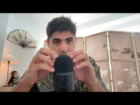 ASMR Mic Scratching + gently rambling your ears off (whispered)