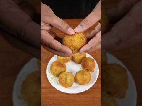 🔥 ASMR Potato Cheese Balls | Crispy Outside, Cheesy Inside | Satisfying Frying #shorts #asmr