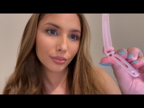 ASMR Clipping Back Your Hair 🎀🪮🖤 (+ Brushing)