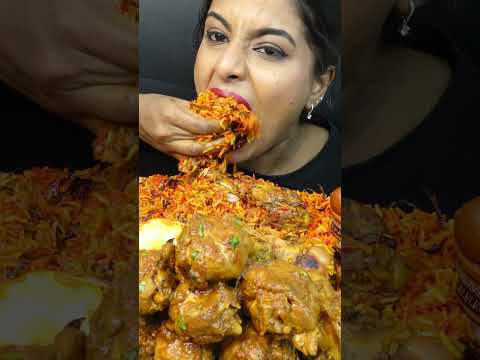 ASMR Eating Spicy Chicken Biryani,Chicken Curry,Leg Piece,Gulab Jamun Big Bites ASMR Eating Mukbang