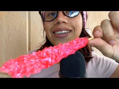 ASMR con dulce de cristal de sandia 💗