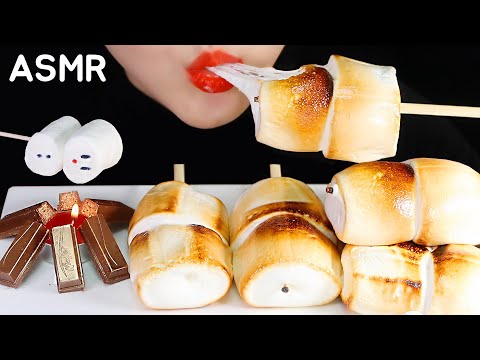 GIANT MARSHMALLOW ASMR BAKED MARSHMALLOW ASMR BIG MARSHMALLOWS ASMR