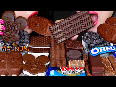 ASMR OREO MAGNUM ICE CREAM,TWIX CHOCOLATE, KINDER CAKE, ICE CREAM SANDWICH, OREO CEREAL, COOKIES 먹방