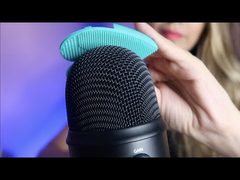 ASMR: PINCEL NO MICROFONE + ARRANHANDO O MIC + ESPONJA NO MIC