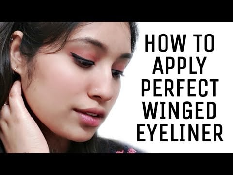 How To Apply A Perfect Winged Eyeliner | Easy and Quick | Winged Eyeliner Tutorial | V Style