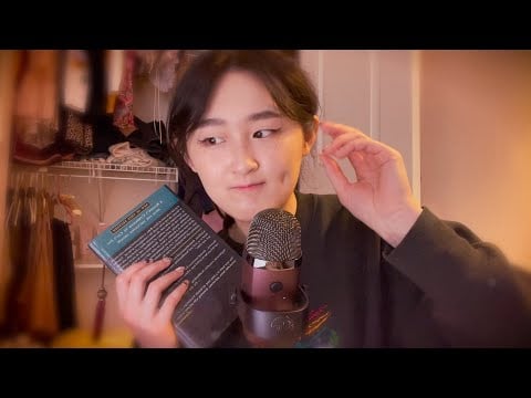ASMR 🌧 inaudible whisper layers + reading to you (sticky clicky)
