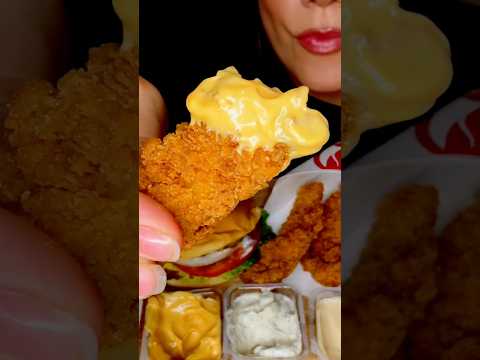 WENDY’S CRISPY CHICKEN TENDERS #asmr #chicken #wendys #food #short