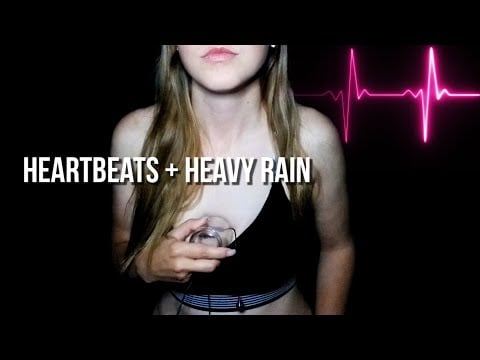 My Happy Heartbeat Palpitations + Heavy Rain [ASMR]