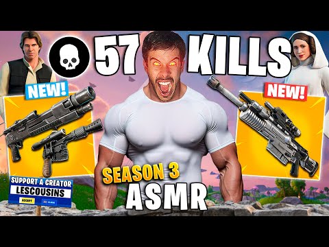 ¡MI PRIMER ASMR FORTNITE EN LA TEMPORADA 3! - 57 KILLS WIN💀 (asmr Fast Mouth Sounds)