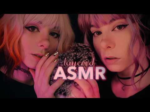 layered ASMR | slow close up Whispering & Unintelligible - ambience sounds