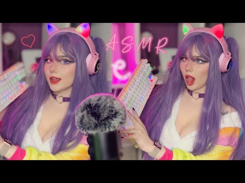 ♡ ASMR Gamer Girl relaxes you Keyboard Triggers ♡