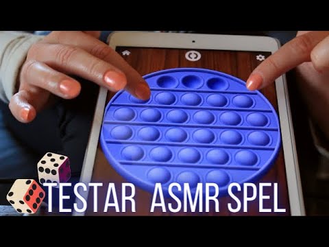 Jag testar ASMR/ANTI-STRESS SPEL på Ipaden📲🎲 (whisper + tapping)
