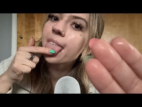ASMR| Different Spit Painting Triggers & LoFi Coconut Rain (Tongue flutters)