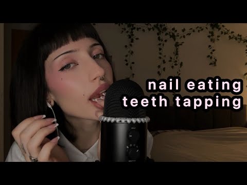 Nail eating, teeth tapping, mouth sounds ASMR