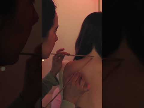 Part 1 | Knitting Needle Back Tracing with @xokatieASMR #asmr #relaxing #asmrsounds #calming