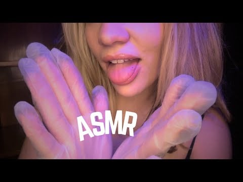 ASMR gloves sounds (spit painting + creme + esfoliante) | sounds to melt your brain