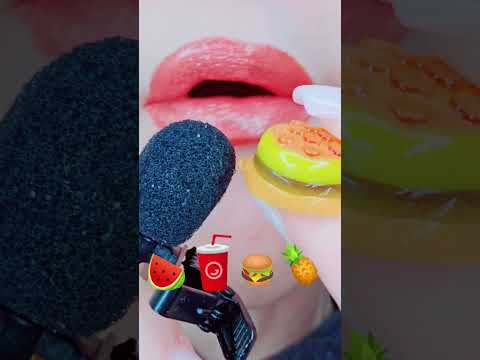 ASMR Jelly Eating 🍉Relaxing Mouth Sounds 😴 #asmr #asmrshorts #mouthsounds #jellyasmr #입소리 #اسمر