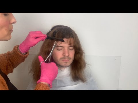 ASMR Relaxing Haircut - Scissor Cut / Hair Brushing & Spraying