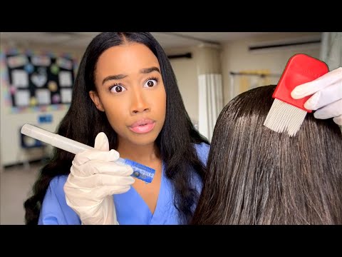 ASMR School Nurse Lice Check Role-play (You’re Infested!!) 🪲🔦 Lice Check Removal ASMR