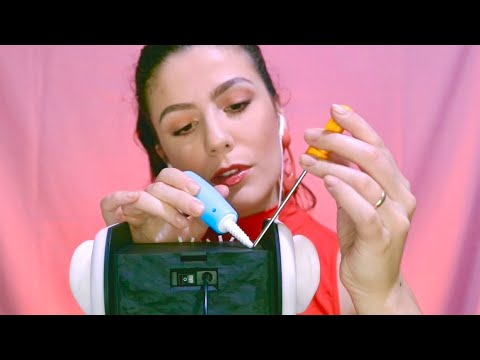 ASMR : CONSERTANDO MICROFONE 🔧🎤 (pop)